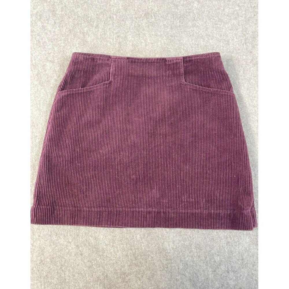 AG Adriano Goldschmied Womens‎ Corduroy Skirt With Pockets Maroon Size 26R